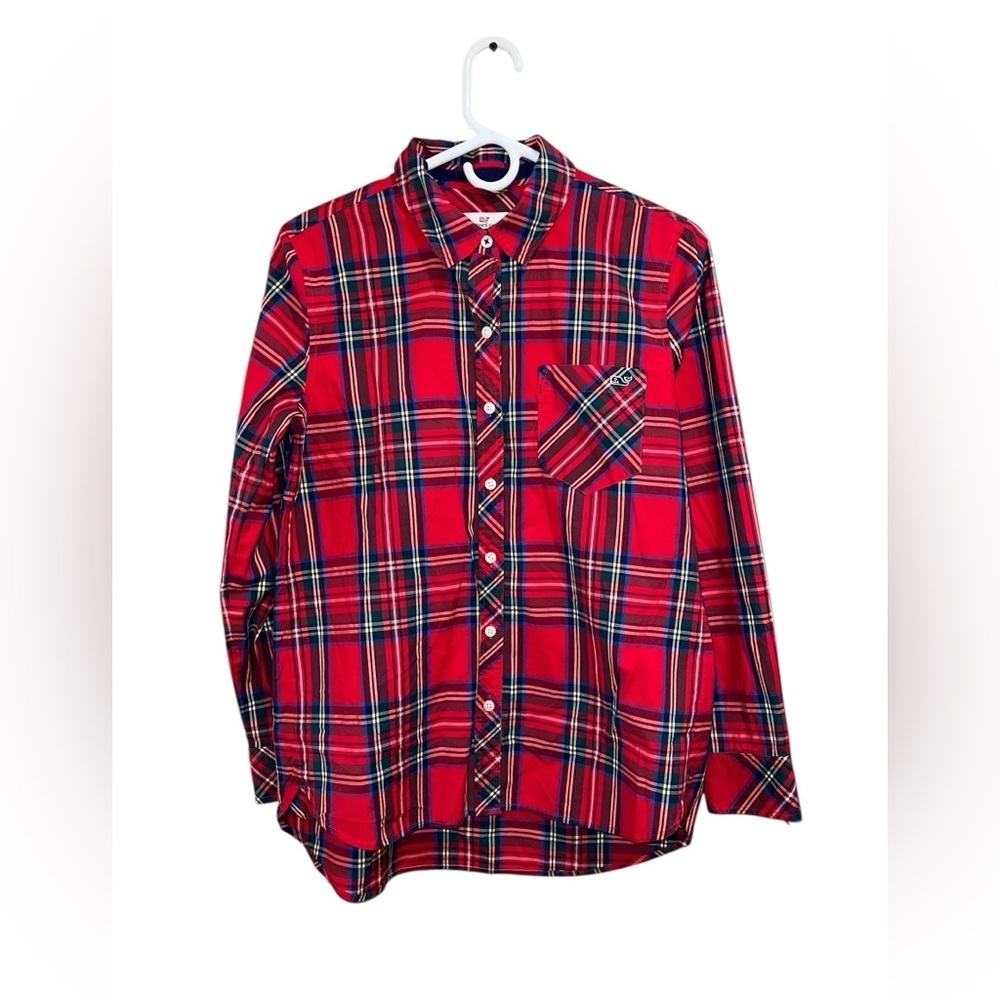 Women’s Vineyard Vines Red and Blue Plaid  Shirt size 6.